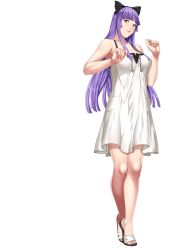 Rule 34 | 1girl, bare shoulders, blunt bangs, breasts, censored, closed game, cocona stemper, collarbone, dress, empress (studio), eyelashes, fingernails, hair ribbon, highres, large breasts, lips, long hair, looking at viewer, mosaic censoring, purple hair, red eyes, ribbon, sei shoujo, smile, solo, sundress, thick lips, thighs, transparent background