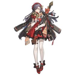 Rule 34 | 1girl, arm up, belt, belt buckle, black jacket, blush, braid, brown eyes, buckle, christmas, christmas tree, dress, drum magazine, english text, full body, girls&#039; frontline, grey hair, gun, hair between eyes, hair ornament, hat, heart, high-capacity magazine, holding, holding gun, holding weapon, jacket, lewis (girls&#039; frontline), lewis (holy night promise) (girls&#039; frontline), lewis gun, light machine gun, long hair, long sleeves, looking at viewer, machine gun, magazine (weapon), merry christmas, official alternate costume, official art, open mouth, pan magazine, red dress, red hat, scarf, shoes, smile, solo, standing, starshadowmagician, strap, thigh strap, thighhighs, transparent background, weapon, white thighhighs
