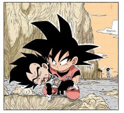 Rule 34 | 3boys, armor, black eyes, black hair, blood, blood from mouth, border, broken armor, burying, carrying, chibi, clothes writing, cloud, cloudy sky, commentary request, crying, dougi, dragon ball, dragonball z, expressionless, closed eyes, fenyon, fingernails, frieza, full body, gloves, grass, kneeling, legs apart, looking at another, looking down, male focus, mountain, multiple boys, outdoors, rock, sky, son goku, spiked hair, standing, tail, tears, tree, twitter username, v-shaped eyebrows, vegeta, white border, white gloves, wristband