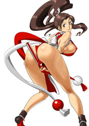 Rule 34 | 1girl, ass, breasts, fatal fury, large breasts, ponytail, shimotsuki juugo, shiranui mai, snk, solo, the king of fighters