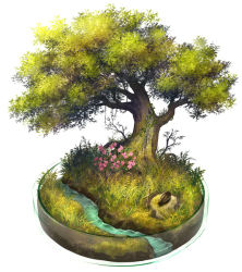 Rule 34 | bonsai, cross, flower, grave, kayu, nature, no humans, petri dish, scenery, seed, stream, tree