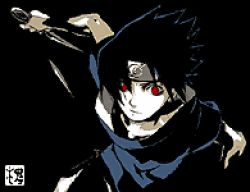 Rule 34 | 1boy, artist request, black hair, headband, lowres, male focus, naruto, naruto (series), red eyes, short hair, solo, uchiha sasuke