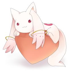 Rule 34 | 10s, :3, bad id, bad pixiv id, heart, kyubey, mahou shoujo madoka magica, mahou shoujo madoka magica (anime), no humans, siho, simple background, solo