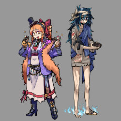 Rule 34 | + +, 2girls, alternate costume, black footwear, blue hair, boots, bowl, damaged, debt, drill hair, empty eyes, expressionless, full body, fur trim, height difference, highres, holding, holding bowl, jacket, jewelry, kaibootsu, long sleeves, looking at viewer, messy hair, multiple girls, orange hair, puffy long sleeves, puffy sleeves, purple jacket, ring, siblings, sisters, skinny, stuffed animal, stuffed cat, stuffed toy, touhou, toy, twin drills, yorigami jo&#039;on, yorigami shion