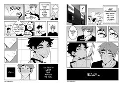 Rule 34 | !, ..., 3boys, akaashi keiji, anger vein, annoyed, artist name, ball, blush, border, character name, claireiosity, comic, curly hair, embarrassed, english text, haikyuu!!, highres, jersey, left-to-right manga, looking at another, male focus, miya atsumu, miya osamu, multicolored hair, multiple boys, nose blush, pale skin, playing sports, shirt, short hair, short sleeves, smile, smirk, sound effects, speech bubble, sportswear, stitched, sweat, third-party edit, twitter username, two-tone hair, undercut, volleyball, volleyball (object), volleyball net, volleyball uniform, watermark, white border, yaoi