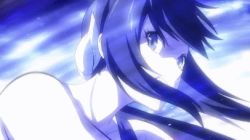Rule 34 | 10s, 2girls, animated, animated gif, ass, black hair, blue hair, cerberus (keijo!!!!!!!!), competition swimsuit, epic, hip attack, kaminashi nozomi, keijo!!!!!!!!, kotone fujisaki, lowres, multiple girls, one-piece swimsuit, subtitled, swimsuit, water