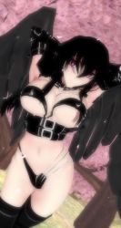Rule 34 | black hair, breasts, fallen angel, high school dxd, large breasts, long hair, purple eyes, raynare, thick thighs, thighs