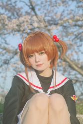 Rule 34 | 1girl, brown hair, cardcaptor sakura, cosplay, highres, kinomoto sakura, kinomoto sakura (cosplay), photo (medium), tagme
