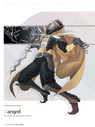 Rule 34 | 1boy, absurdres, beard, belt, boots, cape, character name, crown, evil smile, facial hair, fingerless gloves, fire emblem, fire emblem awakening, full body, fur trim, gangrel, gloves, highres, holding, holding sword, holding weapon, knee boots, kozaki yuusuke, long sleeves, looking at viewer, male focus, nintendo, official art, page number, pants, parted lips, red eyes, red hair, short hair, simple background, smile, solo, sword, teeth, weapon