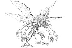 Rule 34 | bug, digimon, digimon (creature), exoskeleton, highres, horns, kabuterimon, rhinoceros beetle, sharp teeth, teeth