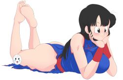 Rule 34 | absurdres, ass, barefoot, blush, bottomless, breasts, caisama, chi-chi (dragon ball), dragon ball, dragon ball super, dragonball z, feet, foot focus, highres, large breasts