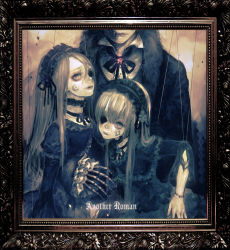 Rule 34 | 2girls, copyright name, doll joints, goth fashion, gothic lolita, hair between eyes, head out of frame, headdress, hiver laurant, hollow eyes, hortense, joints, lolita fashion, long hair, looking at viewer, minato.666, missing eye, multiple girls, roman (sound horizon), skeletal arm, sound horizon, string, torn clothes, torn sleeves, undead, violette, zombie