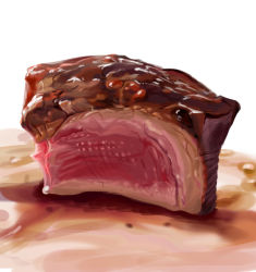 Rule 34 | food, food focus, meat, no humans, original, realistic, shou (meruko1001), steak