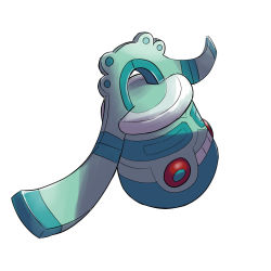 Rule 34 | bell, bronzong, commentary request, creatures (company), full body, game freak, gen 4 pokemon, hama sou, highres, nintendo, no humans, pokemon, pokemon (creature), red eyes, simple background, solo, teeth, white background