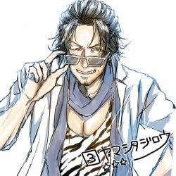 Rule 34 | 10s, glasses, highres, idolmaster, idolmaster side-m, male focus, solo, sunglasses, yamashita jiro