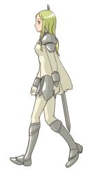 Rule 34 | 00s, 1girl, animated, animated gif, armor, bouncing breasts, breasts, claymore (series), claymore (sword), female focus, sword, teresa, walking, weapon, white background
