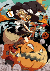 Rule 34 | 1girl, absurdres, bad id, bad pixiv id, bike shorts, bike shorts under skirt, blonde hair, boots, braid, broom, cape, castle, cloud, female focus, hair ribbon, halloween, hat, highres, horumon, jack-o&#039;-lantern, kirisame marisa, licking lips, long hair, md5 mismatch, moon, mushroom, peptide, puffy sleeves, ribbon, scarf, shirt, short sleeves, shorts, shorts under skirt, sitting, skirt, skirt set, sky, smile, solo, sunglasses, tongue, tongue out, touhou, vest, witch, witch hat, yellow eyes