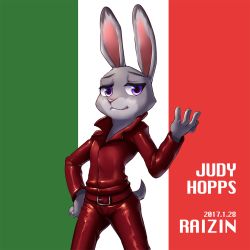 Rule 34 | artist request, rabbit, furry, italian flag, judy hopps, purple eyes, suit, zootopia