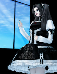 Rule 34 | 1girl, black hair, goth fashion, gothic lolita, kunishige keiichi, lolita fashion, nocturne, nocturne (kunishige keiichi), original, solo