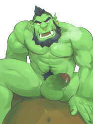 Rule 34 | 2boys, abs, anal, bara, beard, belly, breath, colored skin, completely nude, cowgirl position, erection, expression chart, facial hair, feet out of frame, full beard, girthy penis, green skin, interspecies, large hands, large pectorals, large testicles, looking at viewer, male focus, male penetrated, male pubic hair, mature male, monster boy, multiple boys, muscular, muscular male, navel, nipples, nose piercing, nose ring, nude, orc, original, pectorals, penis, piercing, pointy ears, pov, pov crotch, power bottom, precum, pubic hair, saltypoundcake, sex, solo focus, sparse navel hair, stomach, straddling, strongman waist, testicles, thick beard, thick eyebrows, thick thighs, thighs, tormuk (saltypoundcake), tusks, uncensored, yaoi