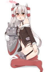 Rule 34 | 10s, 1girl, absurdres, amatsukaze (kancolle), aoi renji, black panties, blush, brown dress, brown eyes, choker, dress, from side, garter straps, gloves, hair tubes, highres, kantai collection, lifebuoy, long hair, looking at viewer, navel, panties, red thighhighs, sailor collar, sailor dress, short dress, side-tie panties, silver hair, single glove, solo, strap pull, striped clothes, striped thighhighs, swim ring, thighhighs, thighs, two side up, underwear, white gloves
