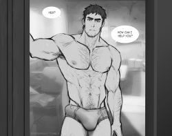 Rule 34 | 1boy, abs, body hair, bulge, crotch, keith&#039;s father, male focus, muscular, pov, smile, spacebaddy, tagme, text focus, topless male, underwear, voltron, voltron: legendary defender, voltron (series)