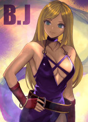 Rule 34 | 1girl, blonde hair, breasts, fatal fury, garou: mark of the wolves, highres, jenet behrn, large breasts, long hair, smile, snk, solo, the king of fighters