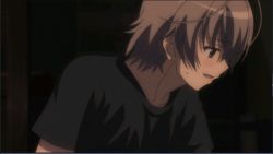 Rule 34 | animated, animated gif, blush, bouncing breasts, breasts, clothed sex, glasses, nipples, sex, stuffed animal, surprised, tagme, teddy bear, text focus, yosuga no sora