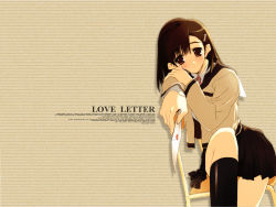Rule 34 | blush, letter, love letter, nakamura takeshi, pleated skirt, school uniform, serafuku, skirt, solo, wallpaper