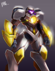 Rule 34 | absurdres, assault visor, cannon, checkerboardazn, chest cannon, crossover, ember celica (rwby), energy, energy cannon, energy weapon, fusion, gauntlets, gipsy danger, glowing, glowing eyes, highres, jaeger (pacific rim), legendary pictures, machine, mecha, no humans, nuclear vortex turbine, pacific rim, pan pacific defense corps, personification, purple eyes, robot, roosterteeth, rwby, science fiction, solo, standing, visor, yang xiao long