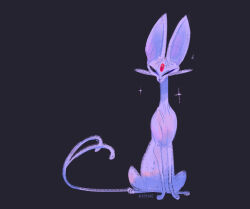Rule 34 | animal focus, closed mouth, creatures (company), espeon, forehead jewel, forked tail, game freak, gen 2 pokemon, kipine, nintendo, no humans, pokemon, pokemon (creature), purple eyes, simple background, sitting, solo, tail