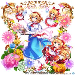 Rule 34 | + +, 4girls, alice margatroid, apron, blonde hair, blue eyes, blue flower, blue shirt, blue skirt, bow, capelet, commentary, copyright name, copyright notice, dress, english commentary, flower, food, full body, game cg, hair bow, hairband, holding, holding food, holding tray, long hair, long sleeves, looking at viewer, milk carton, multiple girls, open mouth, petals, pink flower, pink rose, purple flower, red bow, red dress, red footwear, red hairband, rose, rotte (1109), shanghai doll, shirt, skirt, teapot, third-party source, touhou, touhou lostword, tray, waist apron, white apron, white capelet, yellow flower, yellow rose