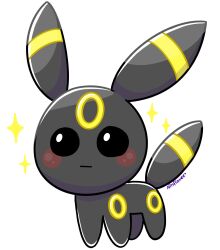 Rule 34 | all fours, black eyes, black fur, blush, closed mouth, cosplay, creature, creatures (company), full body, game freak, gen 2 pokemon, highres, looking at viewer, meme, ninfiavee, nintendo, no humans, pokemon, simple background, tbh creature (meme), umbreon, umbreon (cosplay), very big eyes, white background