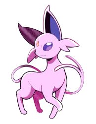 Rule 34 | artsy-rc, closed mouth, commentary, creatures (company), english commentary, espeon, full body, game freak, gen 2 pokemon, highres, nintendo, no humans, pokemon, pokemon (creature), signature, simple background, smile, solo, white background