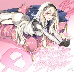 Rule 34 | 1girl, armor, ass, barefoot, blue cape, cape, company connection, copyright name, corrin (female) (fire emblem), corrin (fire emblem), dated, fire emblem, fire emblem cipher, fire emblem fates, gloves, gradient background, hair between eyes, hair ornament, hairband, long hair, looking at viewer, nintendo, official art, pointy ears, red eyes, silver hair, simple background, solo, toyo sao
