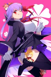 Rule 34 | 1boy, 3girls, archer (fate), ass, bb (fate), bb (fate/extra), black coat, black skirt, black thighhighs, blush, breasts, chibi, coat, collared leotard, echo (circa), fate/extra, fate/extra ccc, fate (series), gloves, hair ribbon, high-waist skirt, large breasts, leotard, licking lips, long hair, long sleeves, looking at viewer, looking back, multiple girls, neck ribbon, nero claudius (fate), nero claudius (fate) (all), nero claudius (fate/extra), one eye closed, open clothes, open coat, pointer, popped collar, purple hair, red eyes, red ribbon, ribbon, skirt, smile, tamamo (fate), tamamo no mae (fate/extra), thighhighs, thighs, tongue, tongue out, very long hair, white gloves, white leotard, wide sleeves