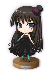 Rule 34 | 00s, 1girl, akiyama mio, bad id, bad pixiv id, black hair, blue eyes, blue pantyhose, blunt bangs, cane, chibi, don&#039;t say &quot;lazy&quot;, dress, elbow gloves, facepaint, gloves, green pantyhose, hat, hime cut, k-on!, long hair, mini hat, mini top hat, pantyhose, shima-shuu, single glove, solo, striped clothes, striped gloves, top hat