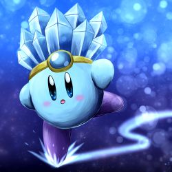 Rule 34 | blue eyes, hat, ice, kirby, kirby (series), lowres, nintendo, no humans, open mouth, solo