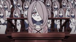 Rule 34 | 10s, animated, animated gif, glasses, lipstick, little witch academia, makeup, multiple girls, pink eyes, pink hair, school uniform, sucy manbavaran, tagme