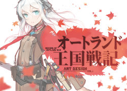 Rule 34 | 1girl, aosora kamiya, belt, belt buckle, bilingual, blue eyes, brown coat, buckle, buttons, cape, coat, commentary request, concept art, cowboy shot, dagger, english text, hair between eyes, hair ribbon, kanji, knife, leaf, long hair, long sleeves, looking at viewer, military, military uniform, mixed-language text, open mouth, original, pouch, red cape, ribbon, sheath, sheathed, shoulder belt, sidelocks, solo, standing, suspenders, text focus, tunic, uniform, weapon, white background, white hair