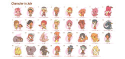 Rule 34 | 0 0, 6+boys, 6+girls, ^ ^, bad id, bird, black hair, blush stickers, brown hair, chibi, circlet, closed eyes, crossed arms, dark skin, dragon, earrings, elephant, english text, closed eyes, fire, fushigi ebi, green hair, guitar, hand to own mouth, hat, hat ribbon, helmet, highres, holding, holding hands, hood, horns, instrument, jewelry, july, long image, multiple boys, multiple girls, navel, one eye closed, original, own hands together, ponytail, pterosaur, red hair, ribbon, sitting, smile, solid oval eyes, stick, translation request, tree stump, turban, twintails, wide image, wink