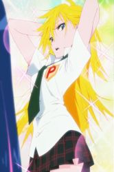 Rule 34 | 10s, blonde hair, blue eyes, panty &amp; stocking with garterbelt, panty (psg), school uniform, skirt