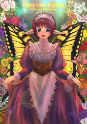 Rule 34 | 1girl, apron, butterfly wings, fairy, fantasy, genshi, insect wings, lace-trimmed apron, lace trim, maid, original, pointy ears, solo, wings