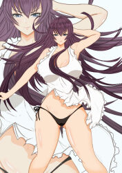 Rule 34 | 1girl, apron, breasts, busujima saeko, highschool of the dead, large breasts, long hair, solo