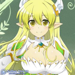 Rule 34 | 1girl, animated, animated gif, bouncing breasts, breasts, elf, elsword, grand archer (elsword), huge filesize, large breasts, looking at viewer, pointy ears, rena erindel, smile, sollyz