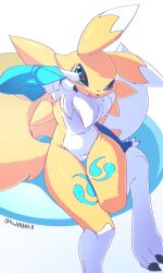 Rule 34 | 1girl, absurdres, ando(4nd00048), digimon, digimon (creature), female focus, highres, looking at viewer, renamon