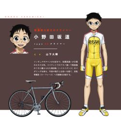 Rule 34 | 1boy, bicycle, bike jersey, bike shorts, fingerless gloves, glasses, gloves, male focus, official art, onoda sakamichi, solo, standing, yowamushi pedal