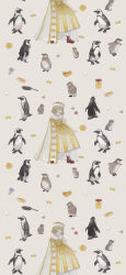 Rule 34 | 1girl, absurdres, african penguin, animal, bee, bird, blonde hair, blunt bangs, bob cut, boots, brown footwear, bug, candy, cloak, commentary, crown, dress, egg, flower, food, frying pan, fur cloak, fur collar, grey background, highres, honey, honeycomb (object), insect, jar, juliet sleeves, long sleeves, looking at viewer, nekosuke (oxo), original, penguin, pie, pie slice, puffy sleeves, pumpkin pie, purple flower, red flower, ribbon, short hair, simple background, standing, symbol-only commentary, tileable, white cloak, yellow dress, yellow ribbon