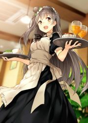 Rule 34 | 1girl, apron, artist name, artist request, back bow, black bow, black bowtie, black dress, black skirt, blush, bow, bowtie, breasts, brown eyes, brown hair, collared dress, cup, dress, drinking glass, female focus, floating hair, food, frilled apron, frilled dress, frilled shirt collar, frilled skirt, frills, green bow, grey hair, hair bow, hair rings, holding, holding plate, indoors, it&#039;s our miraculous time (love live!), light brown hair, long hair, looking at viewer, love live!, love live! school idol festival, love live! school idol festival all stars, love live! school idol project, maid, maid apron, maid headdress, medium breasts, minami kotori, miniskirt, parted lips, plaid, plaid dress, plaid skirt, plate, pleated, pleated dress, pleated skirt, ponytail, puffy short sleeves, puffy sleeves, restaurant, short sleeves, side ponytail, skirt, smile, solo, teacup, white apron, white bow, wing collar, yellow eyes
