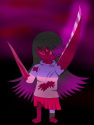 Rule 34 | 1girl, absurdres, bete noire, betty, black hair, black sclera, boots, breasts, brown footwear, bu00eate noir, colored sclera, glitchtale, hate, highres, leggings, long hair, multicolored hair, pantyhose, pink eyes, pink hair, pink leggings, pink pantyhose, pink skirt, pleated skirt, shirt, skirt, striped clothes, striped shirt, sweater, tagme, teeth, third eye, torn clothes, torn skirt, turtleneck, turtleneck sweater, undertale